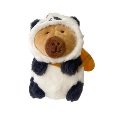 Gambar Tuntunzai Gantungan Kunci Boneka Plush Capybara Panda Baguette - Mix