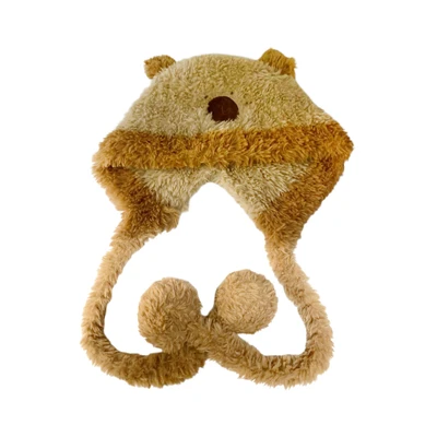 Gambar Tuntunzai Topi Earmuff Plush - Cokelat