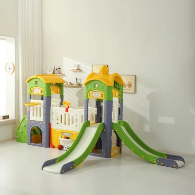 Gambar Paso Playground Anak Double Slide - Mix
