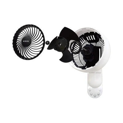 Gambar Kris Kipas Angin Dinding Sirkulasi 8 Inch 38 Watt - Putih/Hitam