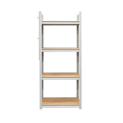 Gambar Tactix Rak Besi 4 Tingkat Dengan Pegboard - Putih