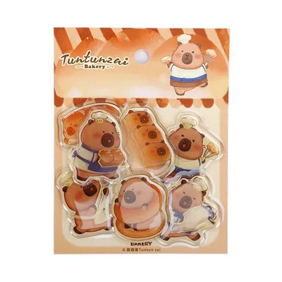 Gambar Tuntunzai Bakery Stiker 3D Capybara - Cokelat