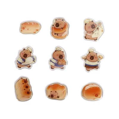 Gambar Tuntunzai Bakery Stiker 3D Capybara - Cokelat