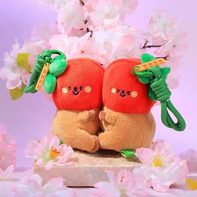 Gambar Tuntunzai Gantungan Kunci Boneka Plush Capybara Love Sticker - Mix