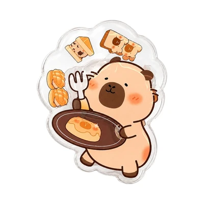 Gambar Tuntunzai Bakery Phone Grip Adhesive Capybara Chef - Cokelat