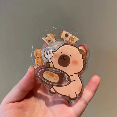 Gambar Tuntunzai Bakery Phone Grip Adhesive Capybara Chef - Cokelat