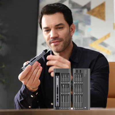 Gambar Maxbuilt Obeng Presisi Cordless Set 34 pcs - Abu-abu