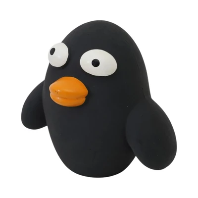 Gambar Cavea Mainan Anjing Squeaker Penguin - Hitam