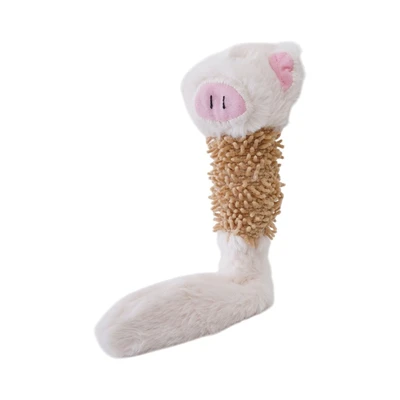 Gambar Cavea Mainan Anjing Piggy Tail - Krem Beige