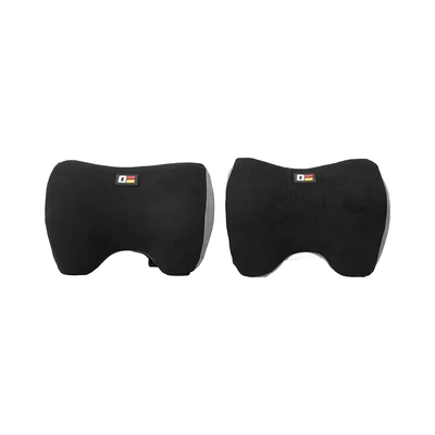 Gambar Otto Klasse Bantal Leher Kursi Mobil Suede Set 2 Pcs - Hitam