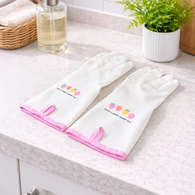 Gambar Proclean Sarung tangan Nitrile Ukuran L - Putih/Pink