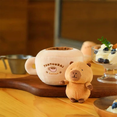 Gambar Tuntunzai Bakery Boneka Plush Cubs Coffee Cup - Cokelat/krem