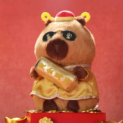 Gambar Tuntunzai Boneka Plush Golden Fortune - Cokelat/Gold