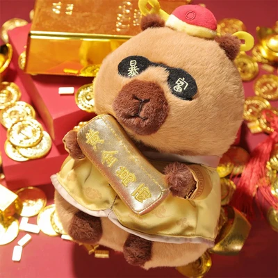 Gambar Tuntunzai Boneka Plush Golden Fortune - Cokelat/Gold