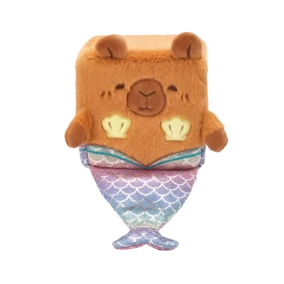 Gambar Squarepals Boneka Plush Capybara Mermaid Ukuran L - Cokelat