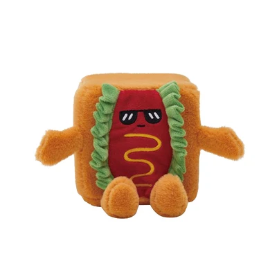 Gambar Squarepals Boneka Plush Hotdog Ukuran L - Cokelat
