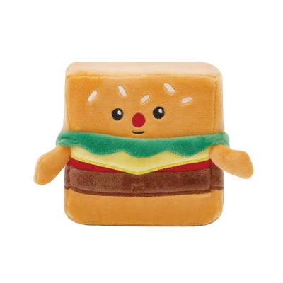 Gambar Squarepals Boneka Plush Hamburger Ukuran L - Cokelat