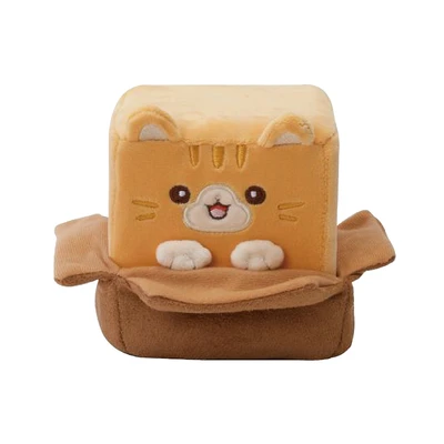Gambar Squarepals Boneka Plush Kitten Carton Ukuran L - Cokelat