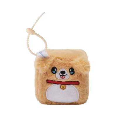 Gambar Squarepals Gantungan Kunci Plush Puppy Ukuran S - Cokelat Muda