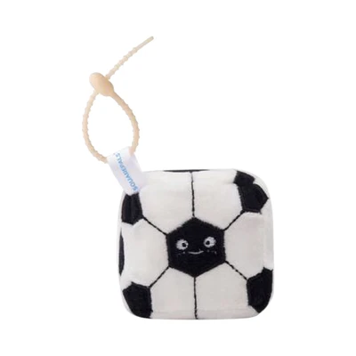 Gambar Squarepals Gantungan Kunci Plush Soccer Ukuran S - Putih/hitam