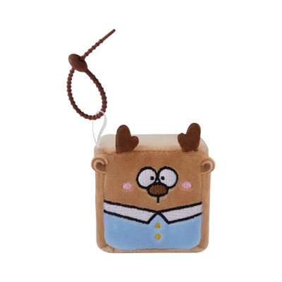 Gambar Squarepals Gantungan Kunci Plush Elk Ukuran S - Cokelat
