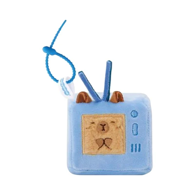 Gambar Squarepals Gantungan Kunci Plush Capybara Tv Ukuran S - Biru
