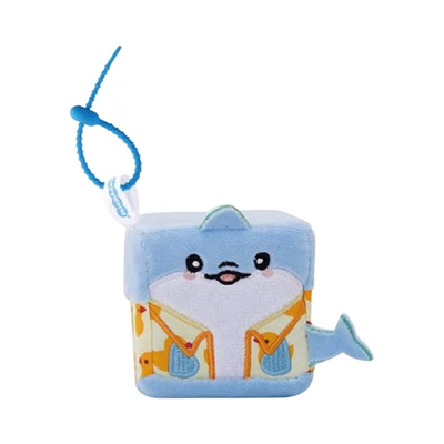 Gambar Squarepals Gantungan Kunci Plush Dolphin Ukuran S - Biru