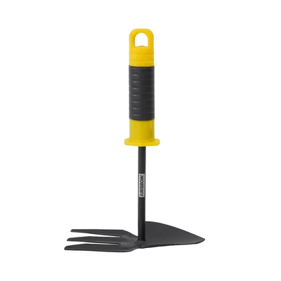 Gambar Krisbow Garpu Taman dan Cangkul Tangan 2 in 1 - Hitam/Kuning