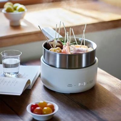 Gambar Kris Sora Panci Elektrik Digital Stainless Steel - Putih