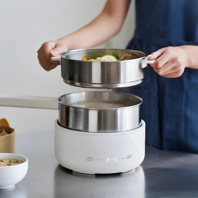 Gambar Kris Sora Panci Elektrik Digital Stainless Steel - Putih