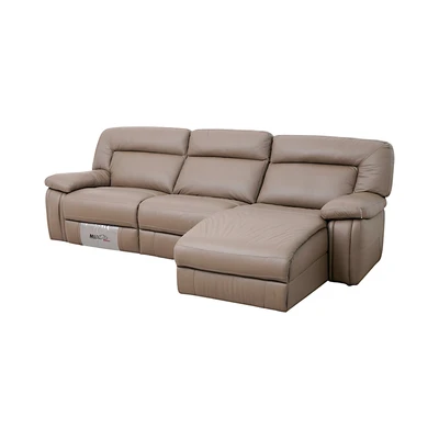 Gambar Informa Savio Sofa Corner Kanan Kulit - Cokelat