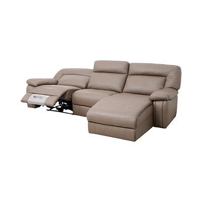 Gambar Informa Savio Sofa Corner Kanan Kulit - Cokelat