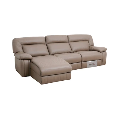 Gambar Informa Savio Sofa Corner Kiri Kulit - Cokelat
