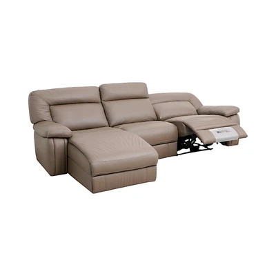 Gambar Informa Savio Sofa Corner Kiri Kulit - Cokelat