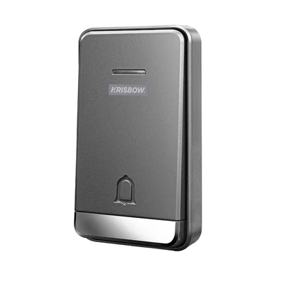 Gambar Krisbow Bel Pintu Nirkabel Kinetic Plug Square - Hitam
