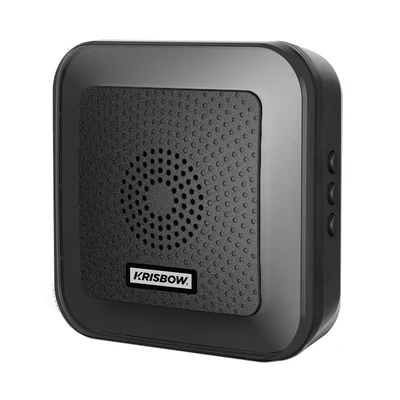 Gambar Krisbow Bel Pintu Nirkabel Kinetic Plug Square - Hitam