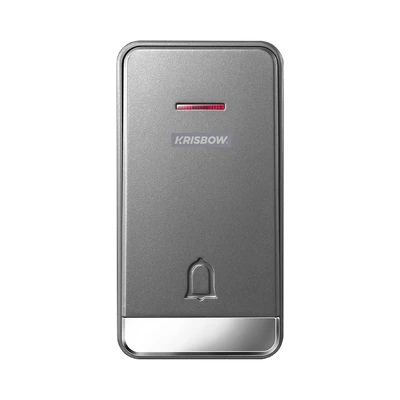 Gambar Krisbow Bel Pintu Nirkabel 2 Receiver Square - Hitam