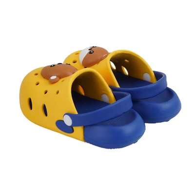 Gambar Ataru Sandal Anak Clogs Shiba Ukuran 20/21 - Biru/Kuning