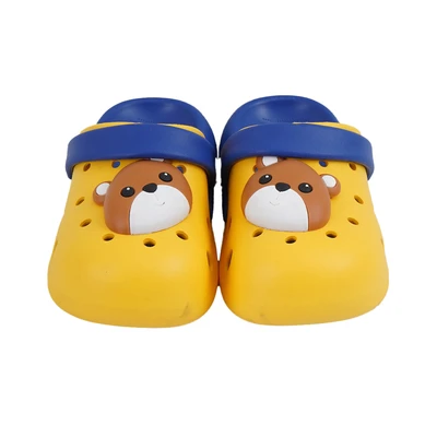 Gambar Ataru Sandal Anak Clogs Shiba Ukuran 20/21 - Biru/Kuning