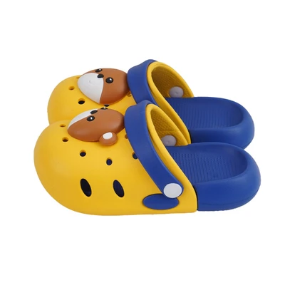 Gambar Ataru Sandal Anak Clogs Shiba Ukuran 26/27 - Biru/Kuning