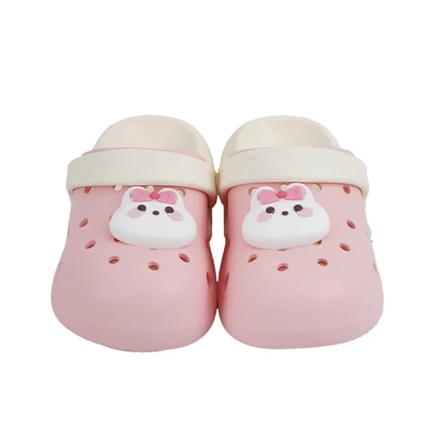 Gambar Ataru Sandal Anak Clogs Bunny Ribbon Ukuran 22/23 - Pink
