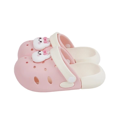 Gambar Ataru Sandal Anak Clogs Bunny Ribbon Ukuran 22/23 - Pink