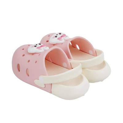 Gambar Ataru Sandal Anak Clogs Bunny Ribbon Ukuran 22/23 - Pink
