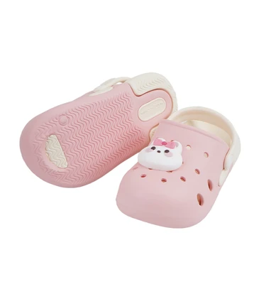 Gambar Ataru Sandal Anak Clogs Bunny Ribbon Ukuran 22/23 - Pink