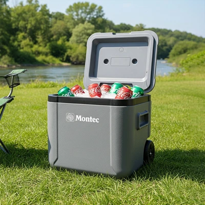 Gambar Montec Cooler Box Roller 52 ltr - Abu-Abu