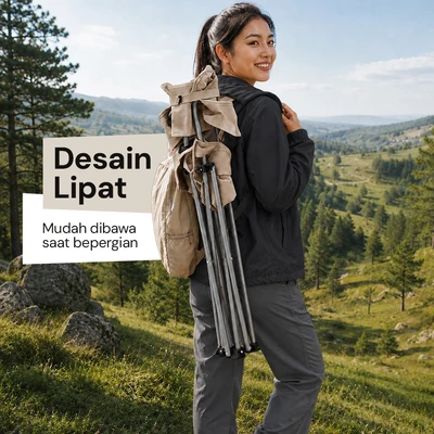 Gambar Montec Aso Kursi Lipat - Krem Beige