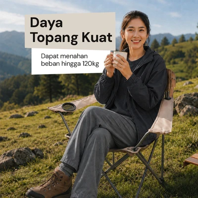 Gambar Montec Aso Kursi Lipat - Krem Beige