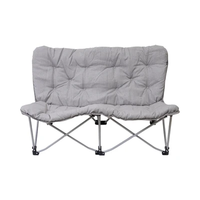 Gambar Montec Kursi Lipat Outdoor 2 Seater Double Butterfly - Abu-Abu