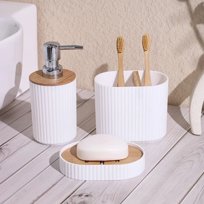 Gambar Stora Set 3 Pcs Perlengkapan Kamar Mandi - Putih