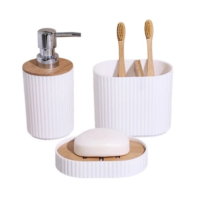 Gambar Stora Set 3 Pcs Perlengkapan Kamar Mandi - Putih